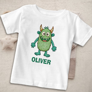 Persoonlijk Cute Green Monster T-shirt