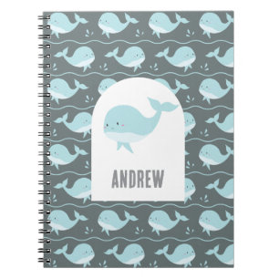 Persoonlijk Cute Walvis Oceandieren Kinderen Paste Notitieboek