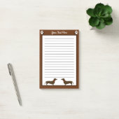 Persoonlijk Dachshund - Doxie Puppy Dog Post-it® Notes (Kantoor)