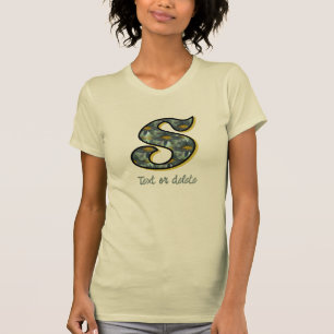 Persoonlijk Daisybloem Monogram Initiaal S T-shirt