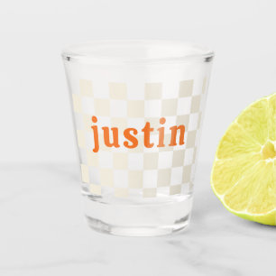 Persoonlijk dambord feest verjaardag cadeau shot glas