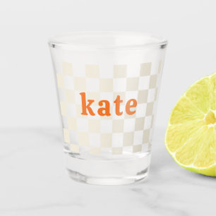 Persoonlijk dambord feest verjaardagscadeau shot glas