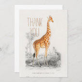 Persoonlijk Dank je Giraffe Bedankkaart (Voorkant / Achterkant)