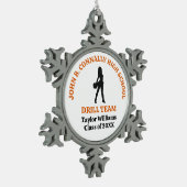 Persoonlijk Danser van Oranje Hoge School Drill Te Tin Sneeuwvlok Ornament (Links)