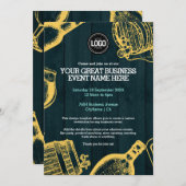 Persoonlijk Dark Green Brewery Theme Uitnodiging (Voorkant / Achterkant)