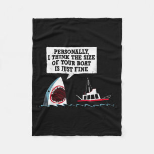 Persoonlijk denk ik dat de grootte van je boot sle fleece deken