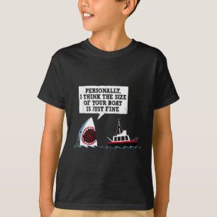 Persoonlijk denk ik dat de grootte van je boot sle t-shirt
