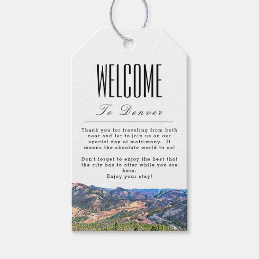 Persoonlijk Denver Colorado Welkomstcadeau-Label Cadeaulabel (Voorkant)