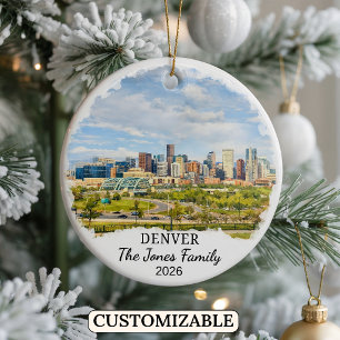 Persoonlijk Denver ornament, op maat gemaakt Color Keramisch Ornament