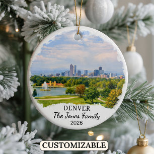 Persoonlijk Denver ornament, op maat gemaakt Color Keramisch Ornament