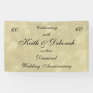 Persoonlijk Diamond Wedding Jubileum Spandoek