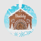 Persoonlijk Dog Gingerbrood Dog House Ornament (voorkant)