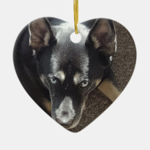 Persoonlijk Dog Photo Heart met de naam van Dog Keramisch Ornament