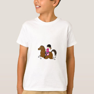 Persoonlijk dressure-accessoire voor paard en ruit t-shirt