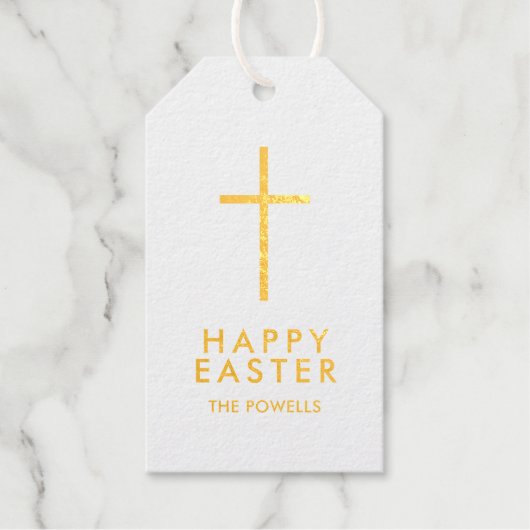 Persoonlijk Easter Kruis Cadeaulabels (Voorkant)