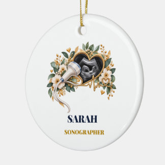 Persoonlijk echoscopist ornament | Naam & Jaar