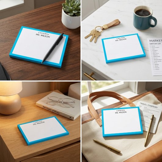 Persoonlijk "Een briefje van" Notitieblok met eige Post-it® Notes