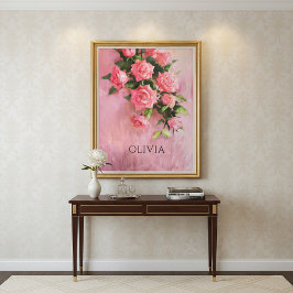 Persoonlijk Een droom in tinten roze Canvas Afdruk