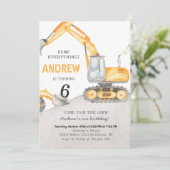 Persoonlijk een moderne graafmachine vrachtwagen v kaart (Staand voorkant)