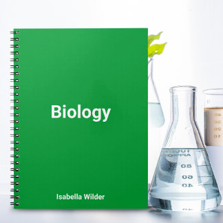 Persoonlijk eenvoudig biologie/wetenschap groen notitieboek
