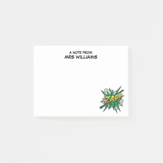 Persoonlijk Eenvoudig Plezierig Stripboek ZAP Post-it® Notes (Voorkant)