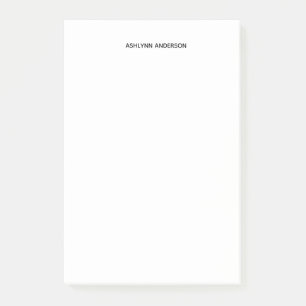 Persoonlijk eenvoudig wit post-it® notes