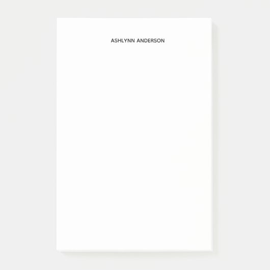 Persoonlijk eenvoudig wit post-it® notes (Voorkant)