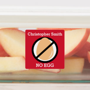 Persoonlijk ei-allergiesymbool voor kinderen Geen Labels