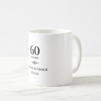 Persoonlijk Elegant 60e Diamanten Trouwfeest Cadea Koffiemok