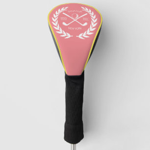 Persoonlijk Elegant Golf Club Logo Gold Wreath Golfheadcover
