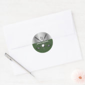 Persoonlijk Elegant Golf Monogram Logo Ronde Sticker (Envelop)