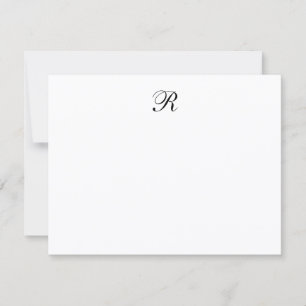 Persoonlijk Elegant Minimalistisch Script Monogram Notitiekaartje