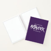 Persoonlijk Elegant Paars Sketchbook Notitieboek (Binnen)