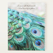 Persoonlijk Elegant Peacock Feathers Wedding Planner (Achterkant)