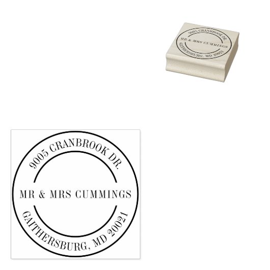 Persoonlijk Elegant Return-adres Rubberstempel (Gestempeld)