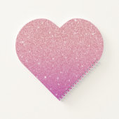 Persoonlijk Elegant Roze Glitter Sketchbook Notitieboek (Achterkant)