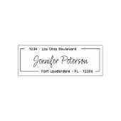 Persoonlijk Elegant Stijlvol Script Retouradres Zelfinktende Stempel (Design)