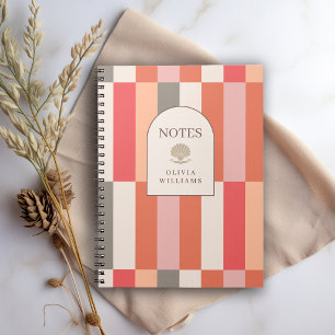 Persoonlijk Elegant Vrouwelijk Strepenpatroon Notitieboek