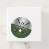 Persoonlijk Elege Golf Monogram Logo Bedankjes Labels (In situ)
