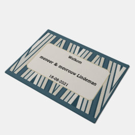 Persoonlijk en origineel huwelijk. deurmat