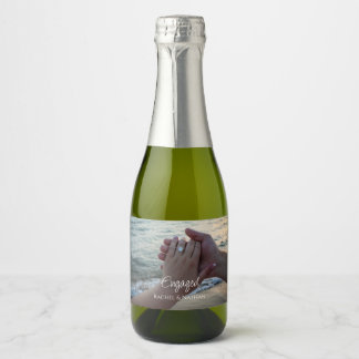 Persoonlijk etikett voor fles bruisende wijn met f sparkling wijnetiket