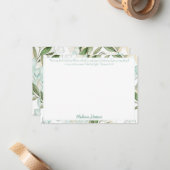 Persoonlijk Eucalyptus Bijbeltekst Schrijfpapier Notitiekaartje (Voorkant / Achterkant in situ)