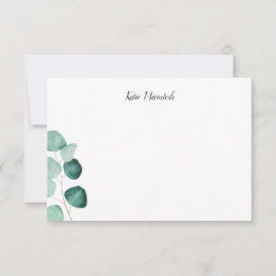 Persoonlijk Eucalyptus Schrijfwaren Bedankkaart