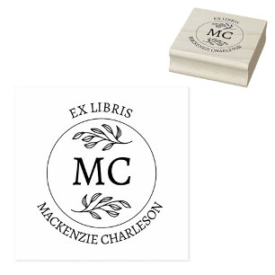 Persoonlijk Ex Libris Monogram Boek Rubberstempel