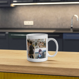 Persoonlijk familie foto cadeau met elegante initi koffiemok