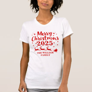 Persoonlijk Familie Kerst T-Shirt