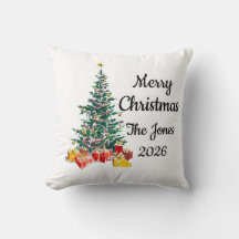 Persoonlijk familiekerstkussen