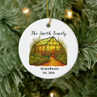 Persoonlijk familietuin cadeau. Cadeau voor tuinma Keramisch Ornament