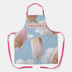 Persoonlijk Fantasie Glitter Popsicle Patroon Ap Schort