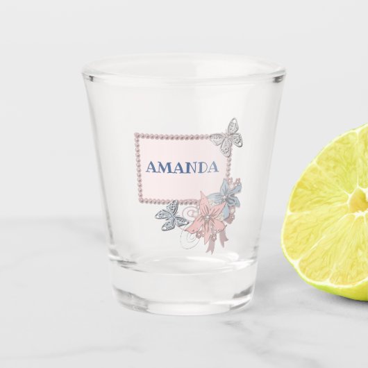 persoonlijk, feest, vrijgezellenfeest shot glas (Voorkant)